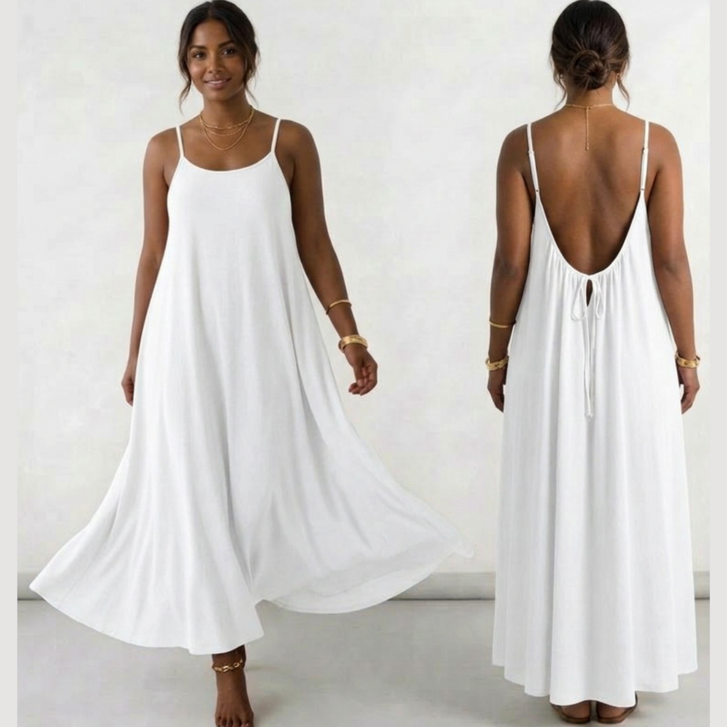 Everyday house dress that flatters every figure.