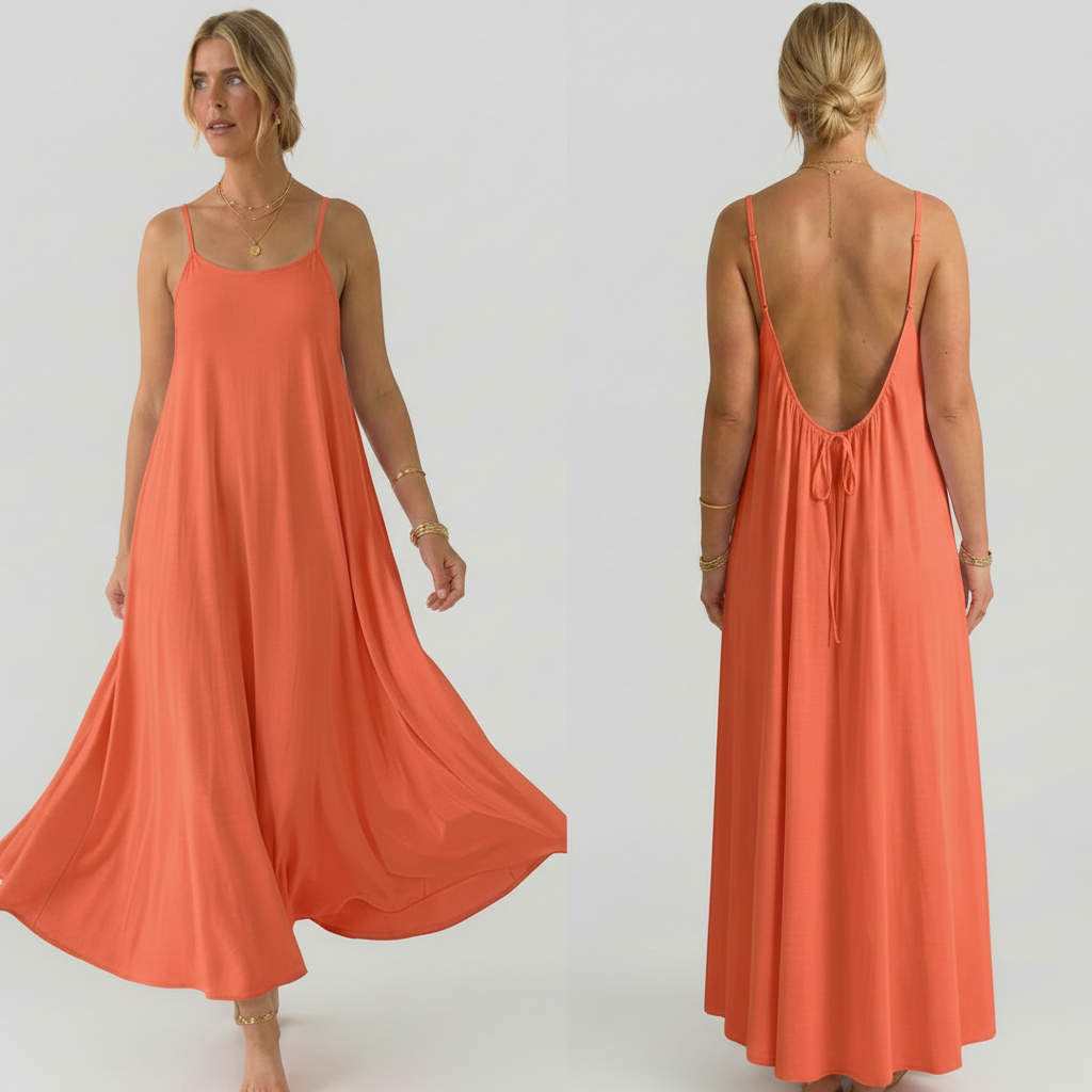 Backless Maxi Dress — Flatters Every Figure