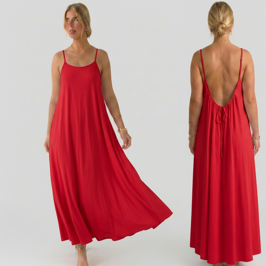 Backless Maxi Dress — Flatters Every Figure