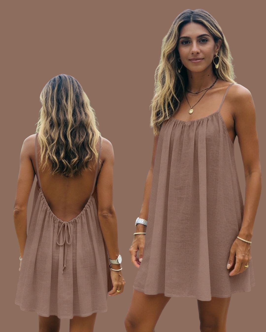 Backless Mini Dress