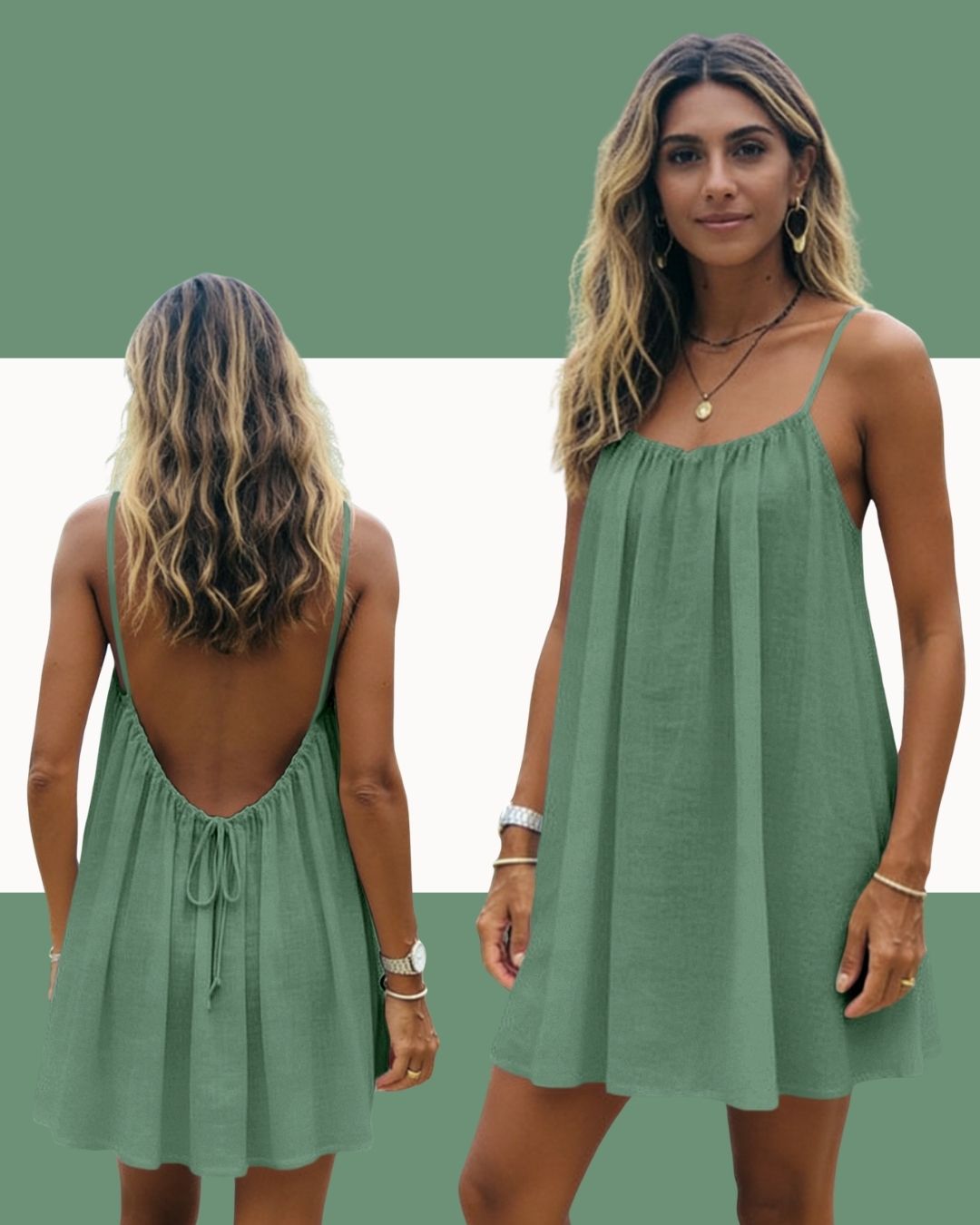 Backless Mini Dress