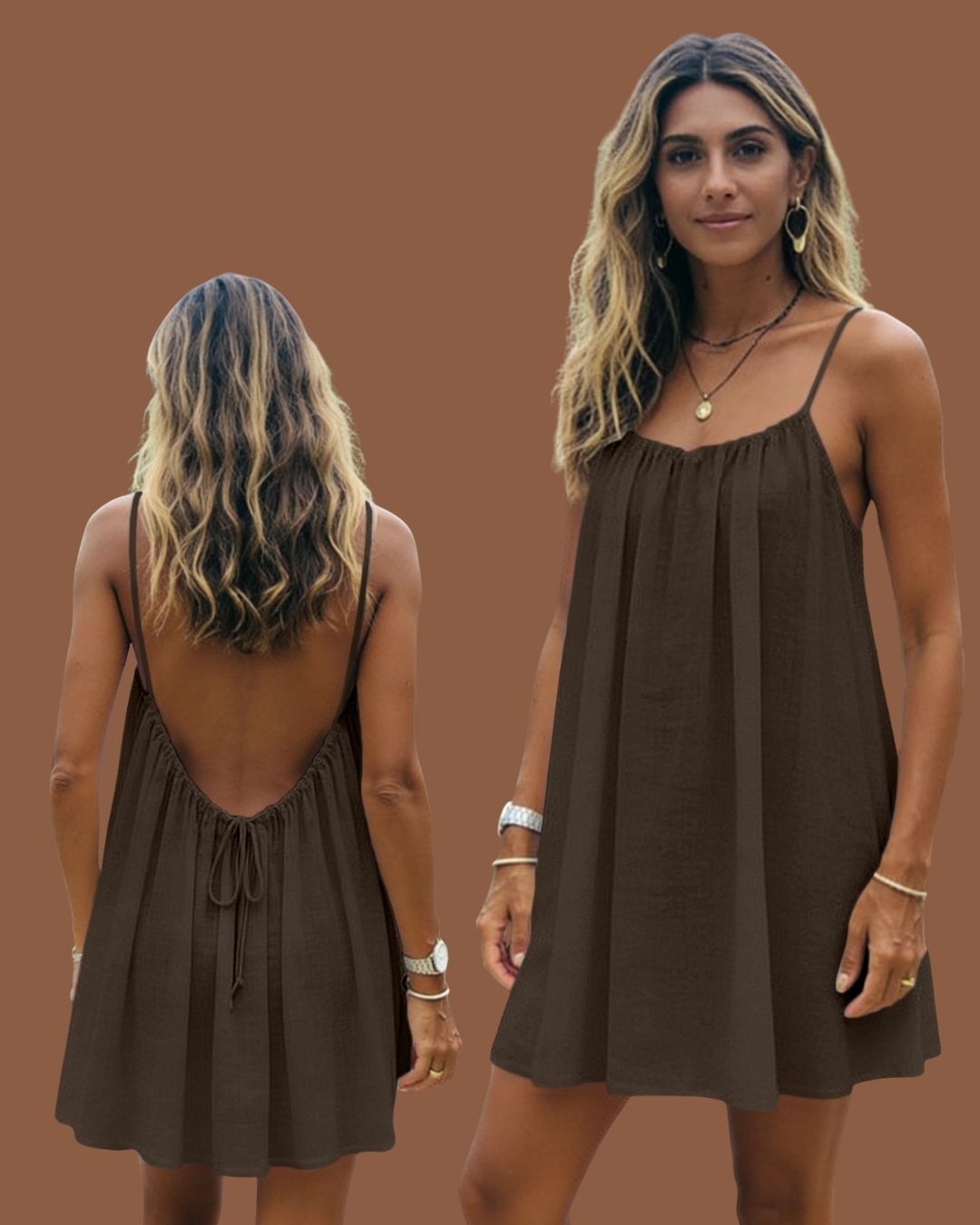 Backless Mini Dress