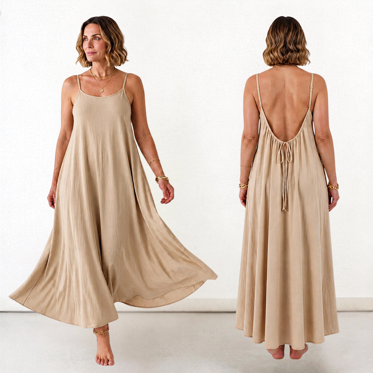 Backless Maxi Dress — Flatters Every Figure