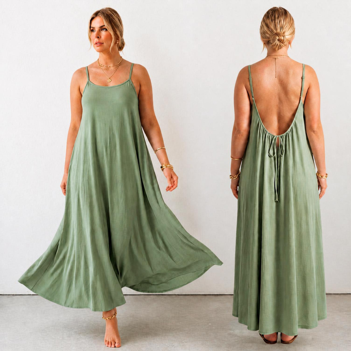 Backless Maxi Dress — Flatters Every Figure