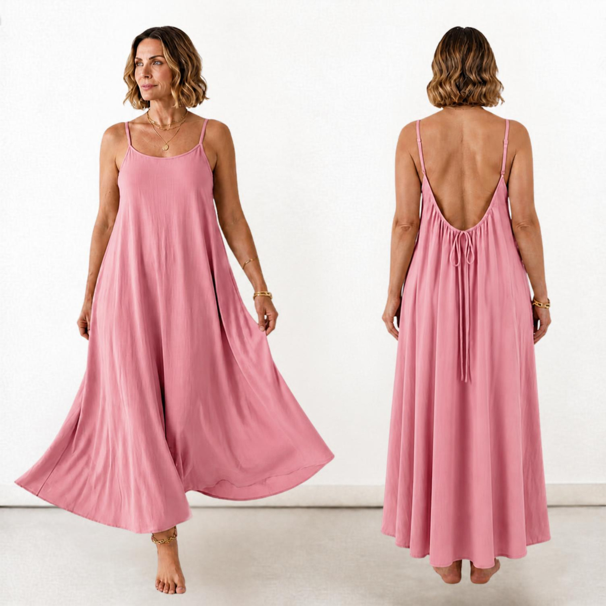 Backless Maxi Dress — Flatters Every Figure